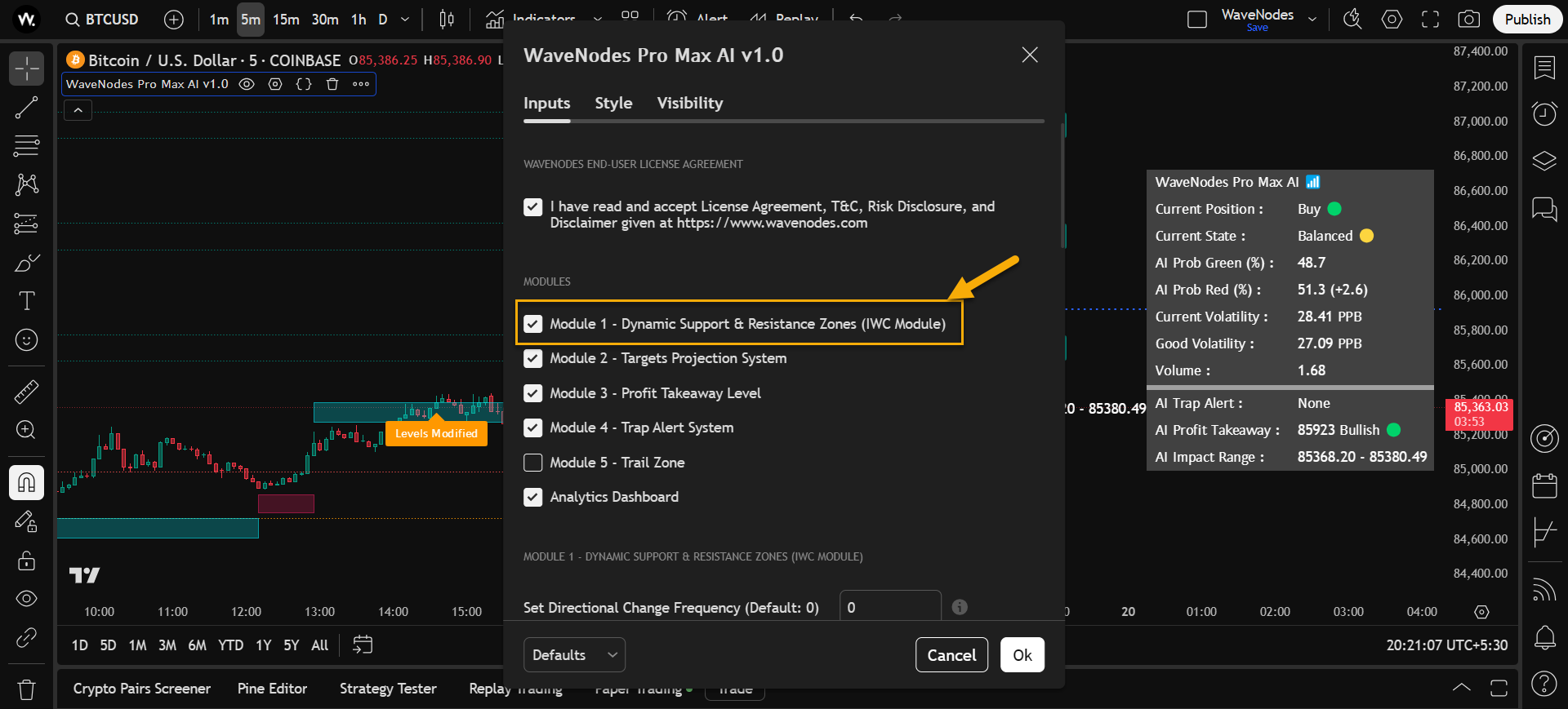 IWC Module Chart Example